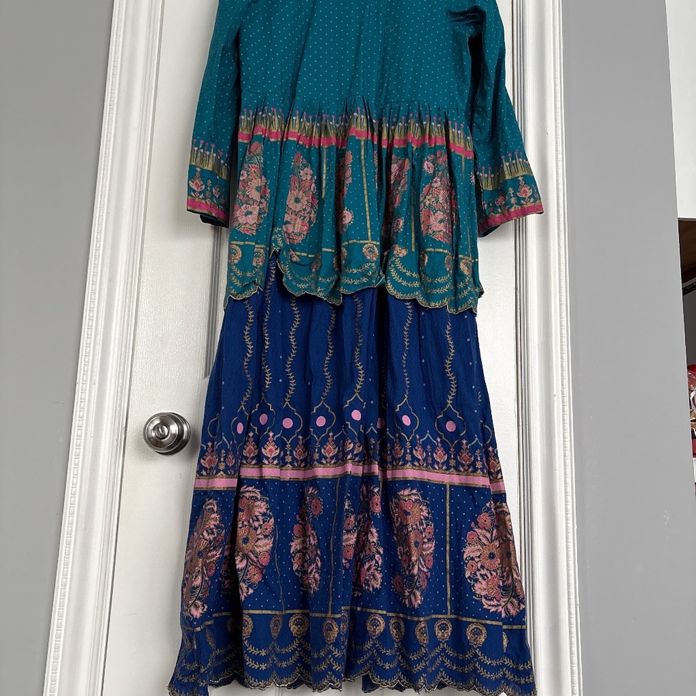 Pakistani long dress indian fashion cotton dress